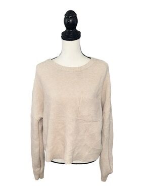 Classic Crewneck Sweater in Light Beige